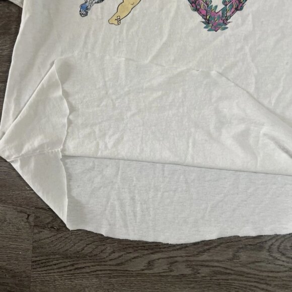 Vintage 90s Angels & Hearts Cropped T-Shirt Women’s - Picture 5 of 10